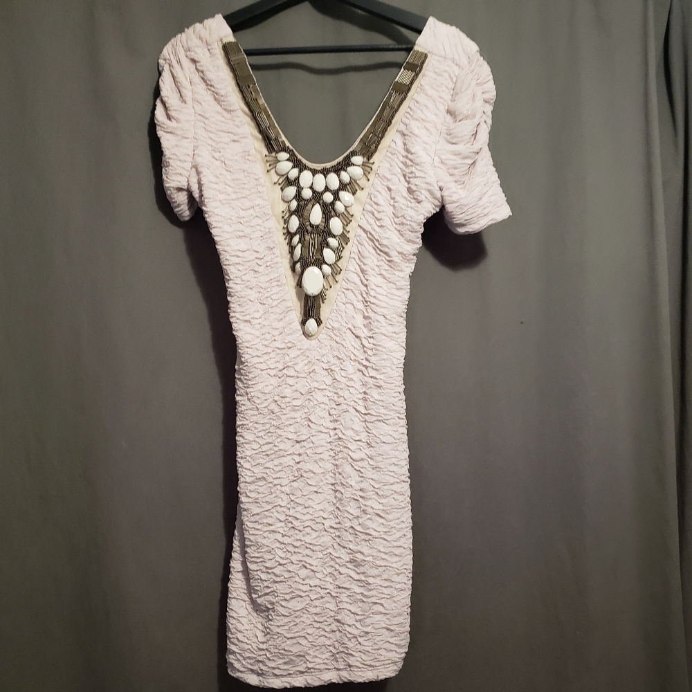 Frederick's Of Hollywood Cream / Beige Dress